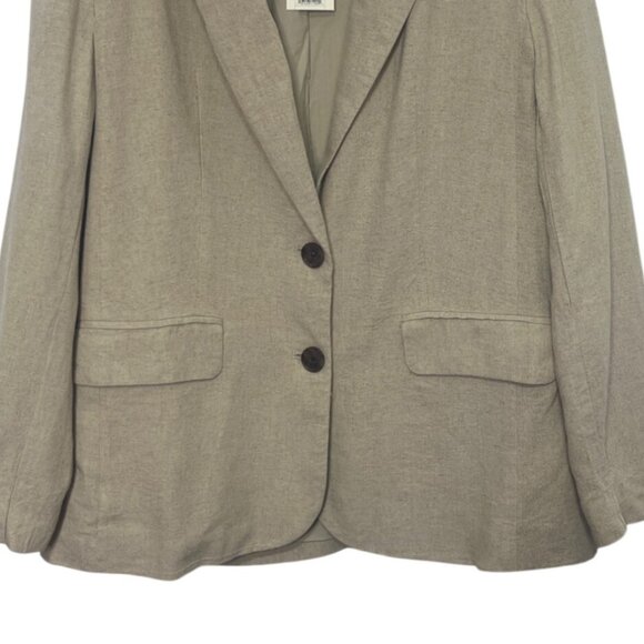 A New Day Linen Blend Blazer Womens Medium Beige New - Picture 5 of 9